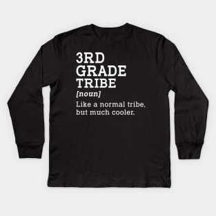 3rd Grade Tribe Back to School Gift Teacher Third Grade Team Kids Long Sleeve T-Shirt